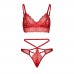 Leg Avenue Sweetheart Lace Bralette Set Red Leg Avenue Sweetheart Lace Bralette Set Red